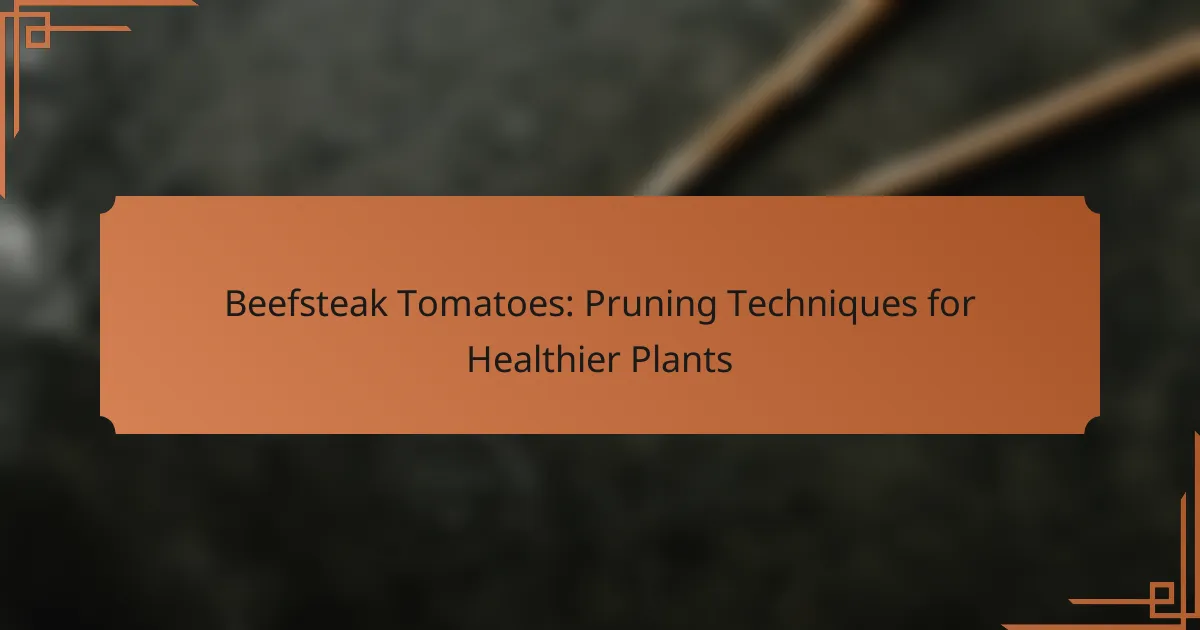 Beefsteak Tomatoes: Pruning Techniques for Healthier Plants