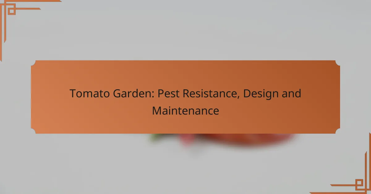 Tomato Garden: Pest Resistance, Design and Maintenance