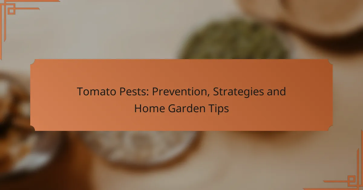 Tomato Pests: Prevention, Strategies and Home Garden Tips