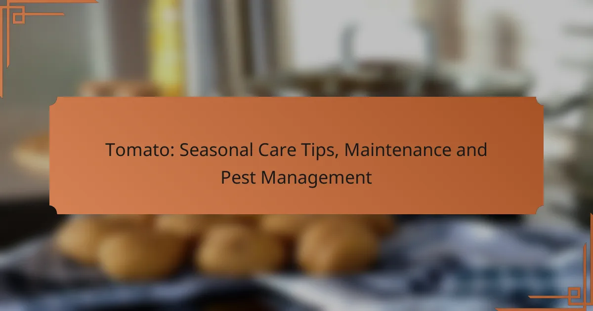 Tomato: Seasonal Care Tips, Maintenance and Pest Management