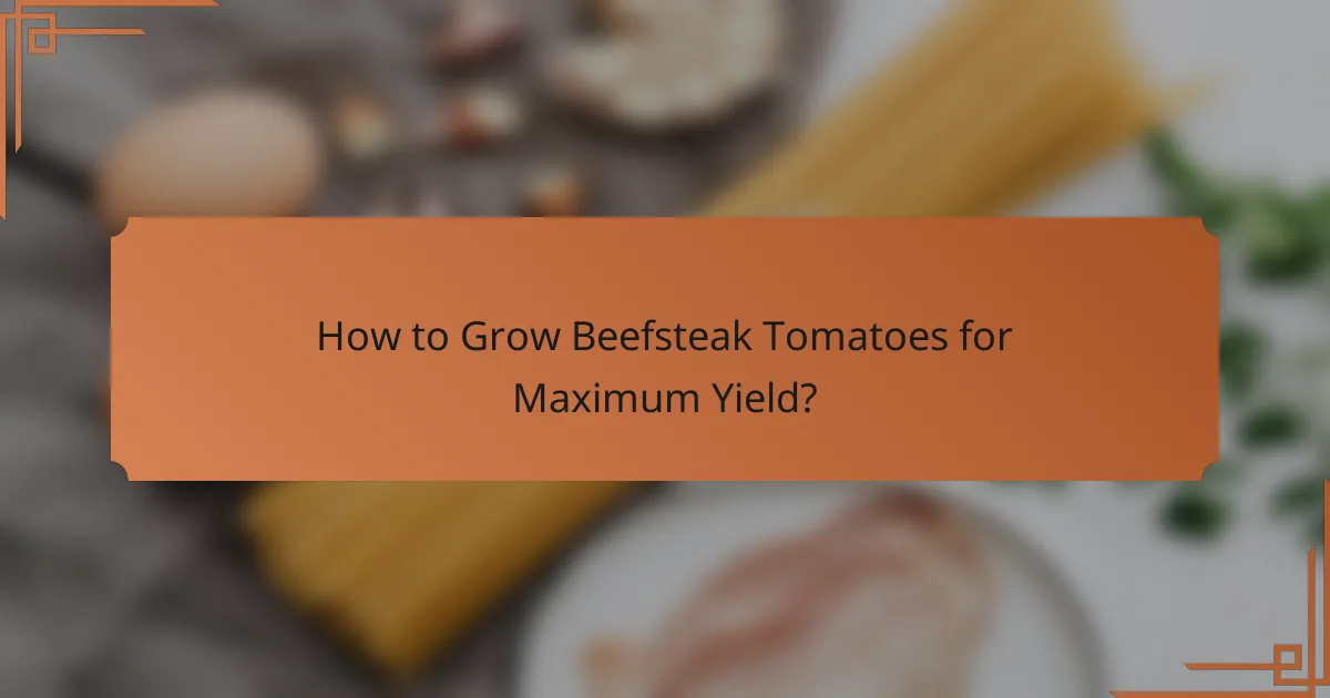 How to Grow Beefsteak Tomatoes for Maximum Yield?
