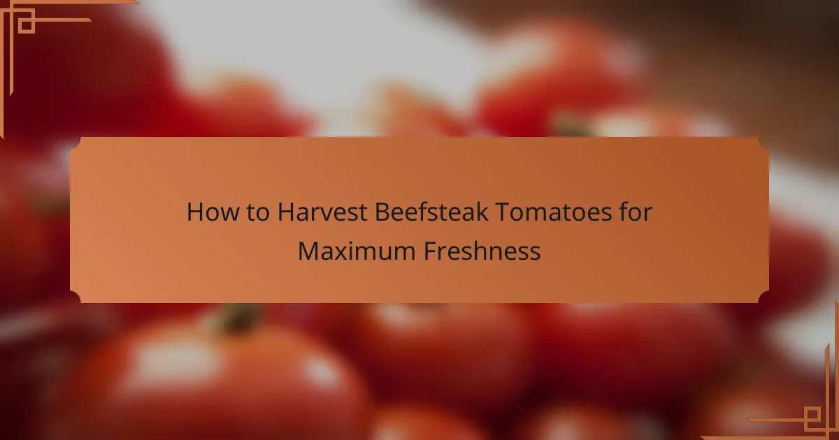 How to Harvest Beefsteak Tomatoes for Maximum Freshness